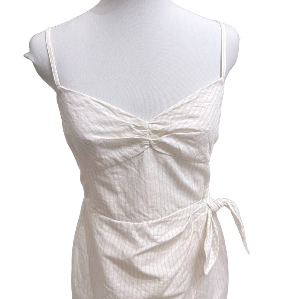 REBECCA TAYLOR Sleeveless Linen Blend Wrap Dress Sz 6 - Picture 7 of 12